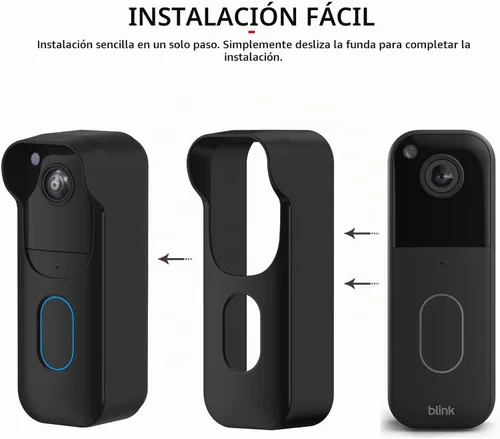 Vista 6 de Funda de silicona para Blink Video Doorbell (2.ª generación), funda protectora de silicona resistente a la intemperie con borde para la nueva cámara