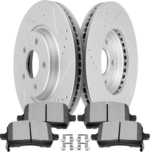 Vista 18 de SCITOO Kit de freno delantero Rotores de freno delantero y pastillas de freno de cerámica para Acura RSX 2003-2006