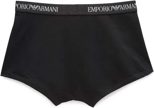 Vista 3 de Emporio Armani Troncos de algodón, paquete de 3 Negro