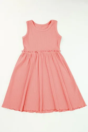 Vista 4 de blibean Vestido sin mangas Sumer para niñas de color sólido, tallas 4-13 años