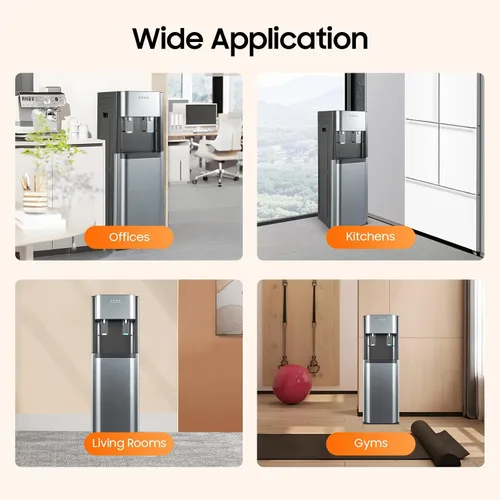 Vista 7 de Enfriador de agua de pie de 620 W, dispensador de agua de carga inferior para botella de 5 galones, jarra de agua con 3 ajustes de temperatura