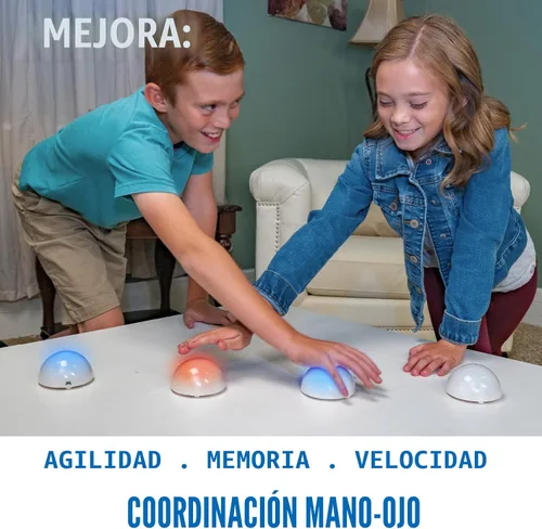 Vista 3 de Fotorama Tap It - Juego de luz de reacción inalámbrica, juego de 4 juegos en un solo toque, construye agilidad y memoria de coordinación mano-ojo