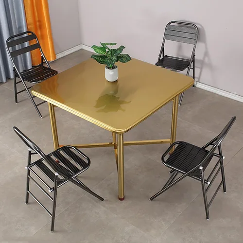 Vista 2 de 2 sillas plegables de acero inoxidable 304, sillas de césped plegables, sillas portátiles para adultos, ahorra espacio, para eventos, oficina, boda
