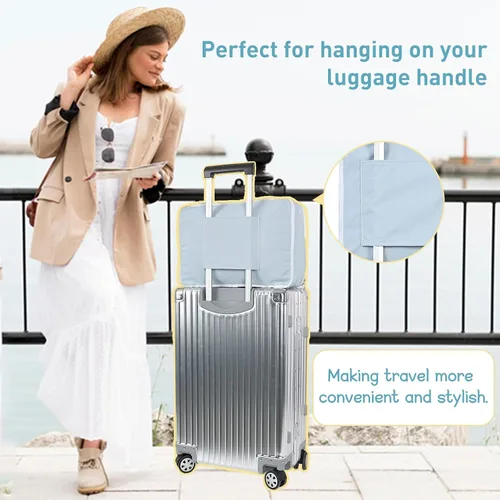 Vista 93 de TABITORA - Estantería portátil y plegable de gran capacidad con ganchos para colgar, ideal como almacenamiento para viajes