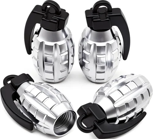 Vista 50 de 4 tapas de válvula de neumático, cubiertas universales de válvula de neumático de aleación de aluminio para automóviles, camiones, SUV, Negro