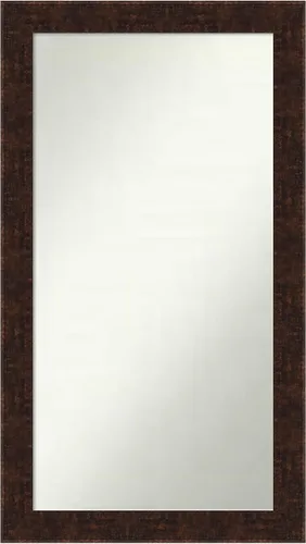 Vista 98 de Amanti Art Espejo de baño de bronce para sobre fregadero, 24 x 24 pulgadas, espejo de tocador cuadrado estrecho de bronce Manhattan, marco de madera