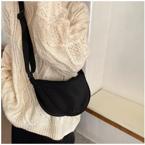 Vista 3 de EachEver Bolso cruzado casual de media luna para mujer con correa ajustable