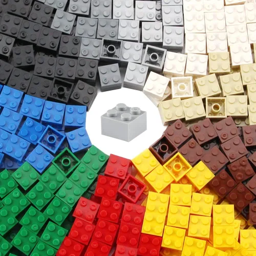 Vista 7 de Ladrillos negros 2x2, 400 piezas, piezas de construcción creativa, juego de bloques de juguete, accesorios básicos compatibles con 3003 principales