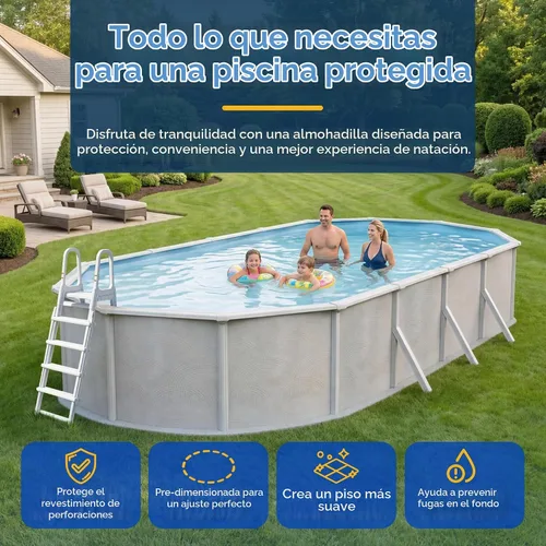 Vista 6 de Blue Wave NL1539 Almohadilla de revestimiento ovalada de 12 pies x 20 pies