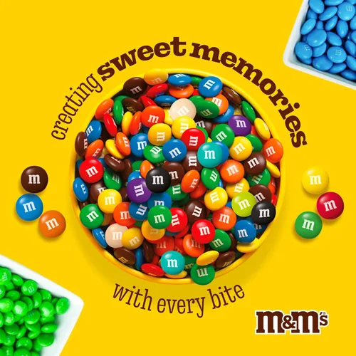 Vista 3 de M&M's - Bolsa de dulces de un solo color, de chocolate con leche, a granel.