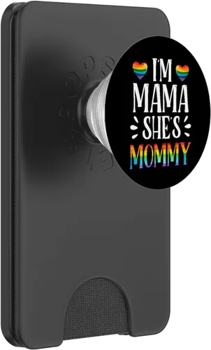 Vista 8 de I'm Mommy Mama Matching Gay Lesbianas Pareja LGBT Rainbow PopSockets Swappable PopGrip