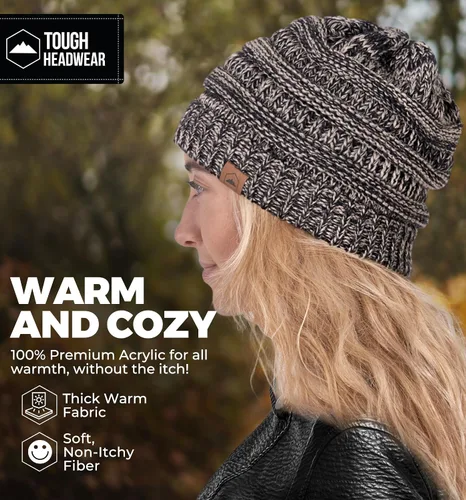 Vista 46 de Gorro de punto para mujer, cálido y suave, elástico, para clima frío de Tough Headwear