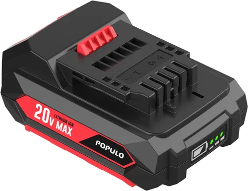 Vista 4 de populo Paquete de baterías PPLBP de iones de litio máximos de 20 V y 2.0 Ah, herramientas exclusivas de 20 V