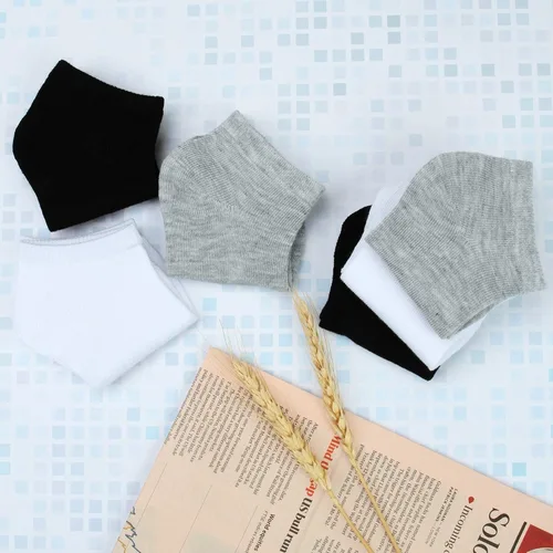 Vista 5 de Cooraby 15 pares de calcetines de corte bajo para niños y adolescentes calcetines de tobillo para niños grandes o niñas
