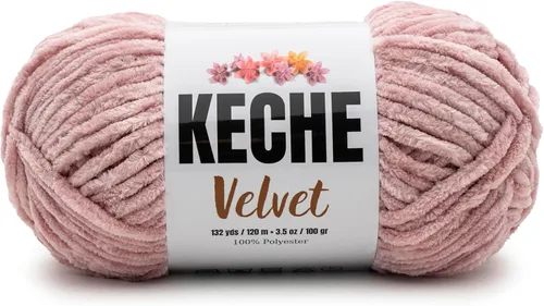 Vista 121 de Keche Hilo para ganchillo, hilo de terciopelo, chenilla suave, manta de bebé voluminosa amigurumi Yarn 3.53 oz (132 yardas) - Arona