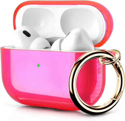 Vista 8 de KOREDA Funda Protectora Compatible con AirPods Pro y AirPods Pro 2 Estuche, Funda Protectora Completa Suave y Transparente a Prueba de Golpes