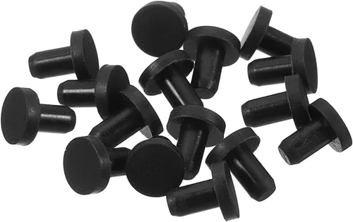 Vista 23 de uxcell 16 Piezas de Tapones de Goma Negros, 2.7mm para Agujeros de Enchufe de 2-2.5mm/0.08-0.1