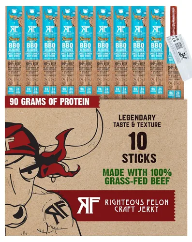 Vista 13 de Righteous Felon Palitos de carne Palitos de carne 100% Palitos de carne sin gluten y keto Palitos de carne bajos en azúcar y altos