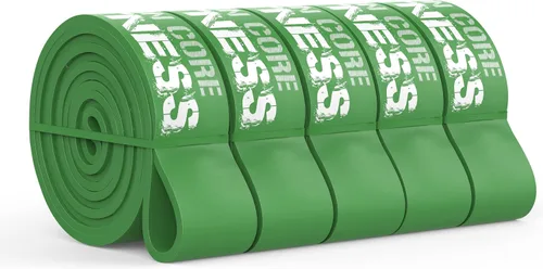 Vista 7 de Iron Core Fitness Paquete de 5 bandas de resistencia largas de calidad de gimnasio, amadas por profesionales del fitness para entrenamientos