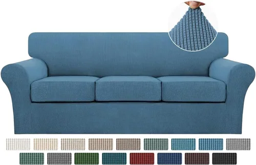 Vista 69 de Turquoize 2 fundas para sillas de sala de estar, funda de sofá con fundas de cojín individuales, funda de muebles para sillas (silla, beige biscotti)