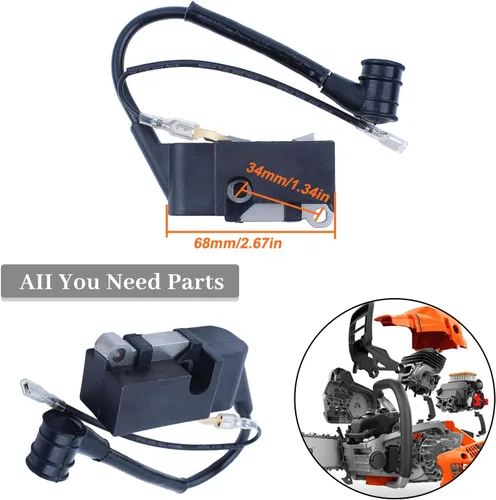 Vista 2 de Módulo de bobina de encendido Magneto apto para motosierra china 4500 5200 5800 45cc 52cc 58cc piezas de repuesto