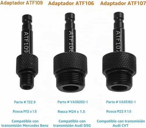 Vista 3 de 5 piezas de adaptadores de llenado ATF, adaptador de llenado de aceite de transmisión automática compatible con VW Audi 09G 01J CVT DSG