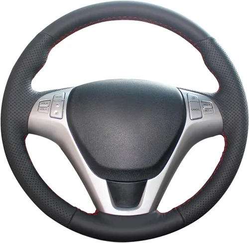 Vista 13 de MEWANT Funda cosida para volante Hyundai Genesis Coupe 2010-2016/Accesorios de volante para Hyundai Genesis Coupe