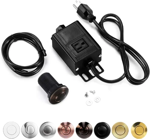 Vista 14 de CLEESINK - Kit de interruptor de aire para la parte superior del fregadero para eliminación de basura (2.5 pulgadas, negro)