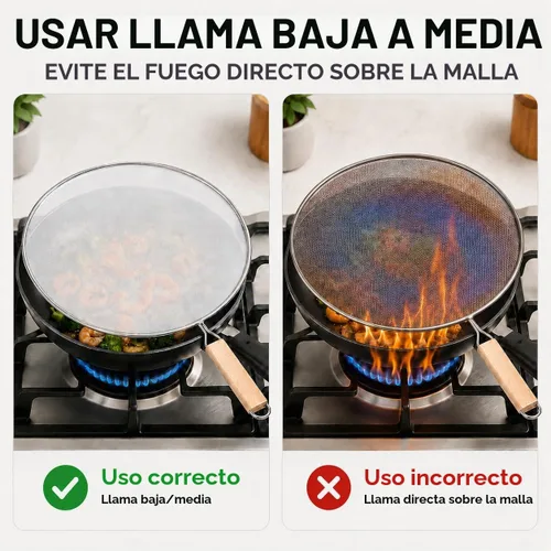 Vista 8 de Pantalla de salpicaduras de grasa 3PCS para sartén, protector de grasa de acero inoxidable