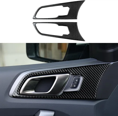 Vista 13 de Cubierta de Panel de Control Central de Fibra de Carbono para Tablero de Coche para Ford Ranger 2019 2020 2021 2022 2023 XLT Lariat XL Accesorios