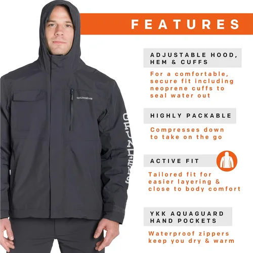 Vista 3 de Grundens Transmit - Chaqueta para hombre, duradera, resistente al agua