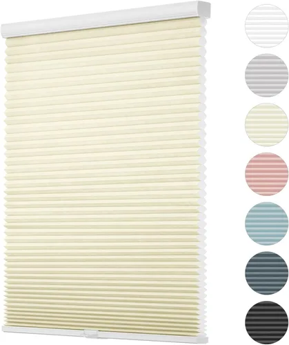 Vista 11 de Changshade - Persianas personalizadas de panal opacas sin cordones para ventanas interiores, persianas de panal para habitación con oscurecimiento