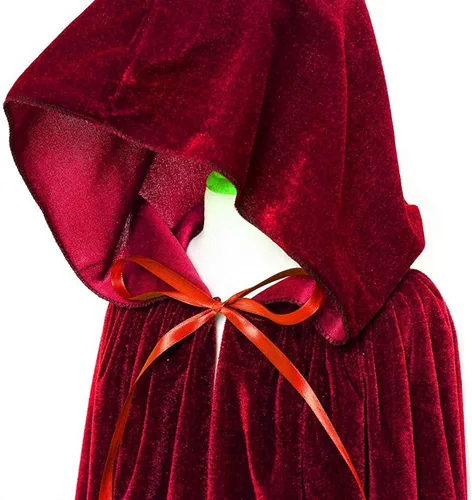 Vista 6 de Makroyl - Capa de terciopelo para niños con capucha para disfraces de Halloween o Navidad