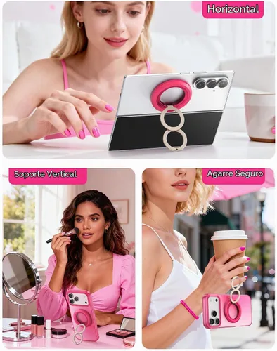 Vista 3 de SYNCWIRE Soporte magnético para anillo de teléfono, para MagSafe Phone Grip Mora (Berry Crush)