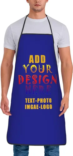 Vista 36 de Delantales personalizados para añadir nombre, logotipo, texto, foto, diseño de imagen, delantal de chef para grandes regalos