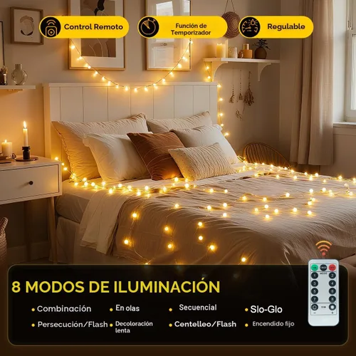 Vista 2 de RaThun - Cadena de luces LED con forma de esfera.
