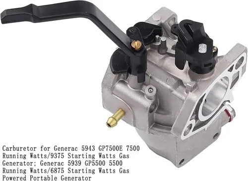 Vista 3 de Compatible con kit de carburador 0J58620157 para Generac GP5000 GP5500 GP6500 GP6500E GP7500E 389cc 8125W