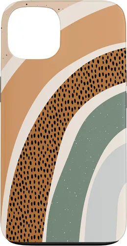 Vista 7 de Boho Burnt Orange Half Rainbow with Dotted Pattern Arches Case for iPhone 17