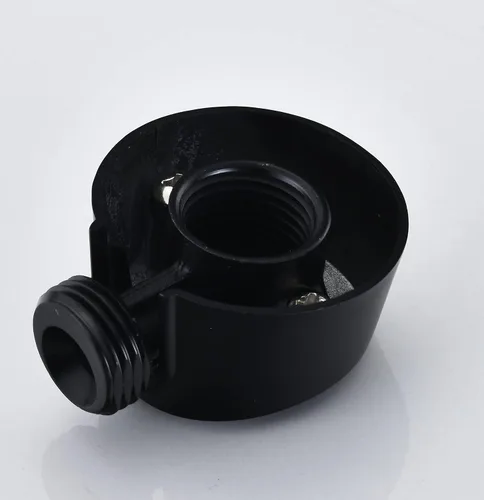Vista 3 de A725WR - Conector de pared de ducha de mano redondo Drop Ell, pieza de repuesto de hierro forjado para Moen, negro mate