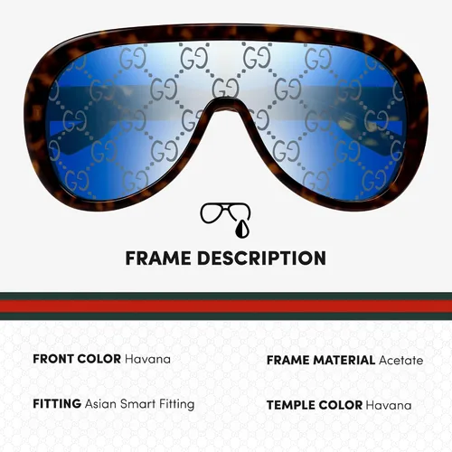 Vista 2 de Gucci GG0062S Aviator Shape Sunglasses wit Luxury Eyewear Kit