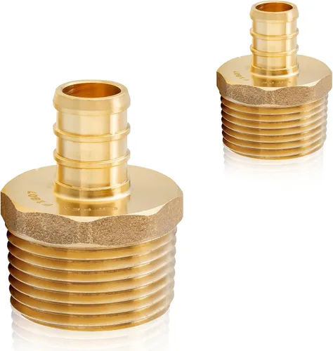 Vista 10 de 2 accesorios HeSun PEX, adaptador NPT macho de 3/4 pulgadas de crimpado x 1