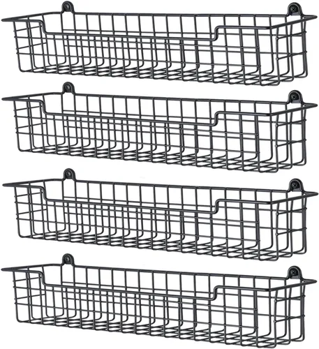 Vista 10 de Organizador de especias para montaje en pared, estante de almacenamiento de organización de especias para puerta de gabinete, 2 paquetes de estante