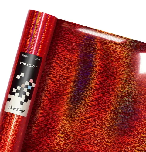 Vista 12 de VViViD Mosaic+ Vinilo para manualidades (holográfico cepillado azul, 1 x 5 pies)