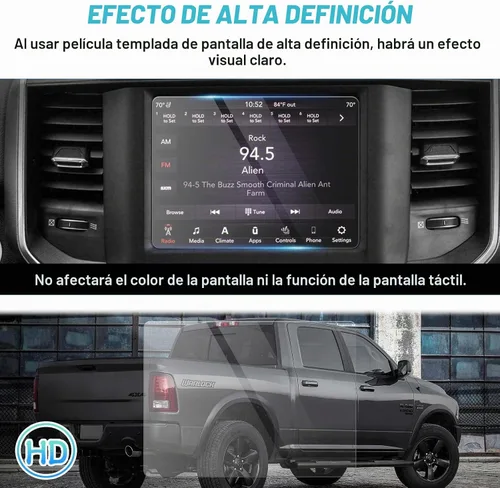 Vista 3 de Autorder Ajuste personalizado para protector de pantalla 2013-2024 2025 2026 Dodge Ram 1500 2500 3500 Accesorios vidrio templado pantalla