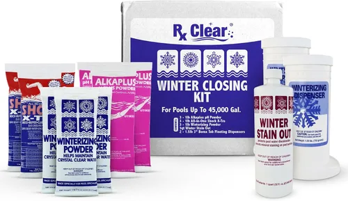 Vista 7 de Rx Clear Kit de cierre de piscina para piscinas sobre el suelo y enterradas Kit de invierno de piscina Productos químicos de cierre de invierno