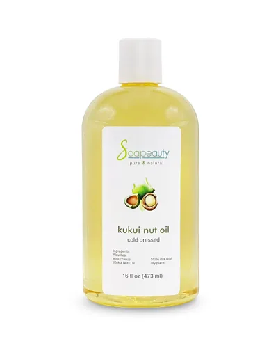 Vista 12 de Soapeauty Aceite de nuez Kukui 100% puro y natural prensado en frío Aceite hidratante para la piel, el cabello y la fabricación de jabón 2