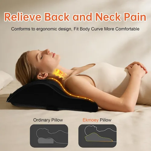 Vista 2 de Masajeador de Espalda con Calor, Masajeador de Espalda y Cuello para Alivio del Dolor de Tejido Profundo, Almohada de Masaje de Amasamiento 3D
