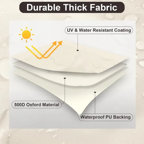 Vista 3 de PureFit Funda impermeable para sofá de exterior, funda para muebles de sofá de patio, funda de sofá biplaza de 2 plazas con ventilación de aire