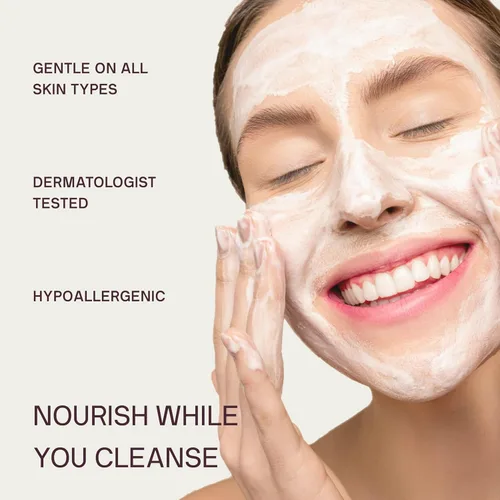 Vista 3 de Dermaclara Claraprep - Jabón facial de colágeno para mujeres y hombres, limpiador espumoso suave para pieles secas, propensas al acné y grasas