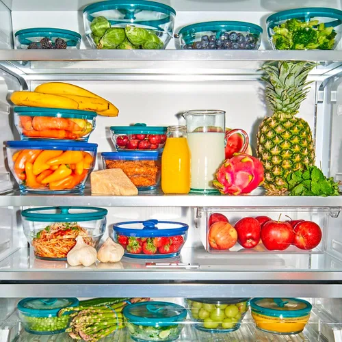 Vista 7 de Anyday - Set de 2 envases de vidrio para almacenamiento de alimentos con tapas de vidrio Set de preparación de comidas sin plástico Set